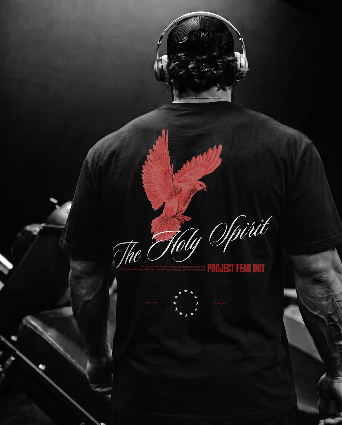 Heavy Cotton Boxy Tee  - "The Holy Spirit" Graphic // PROJECT : FEAR NOT