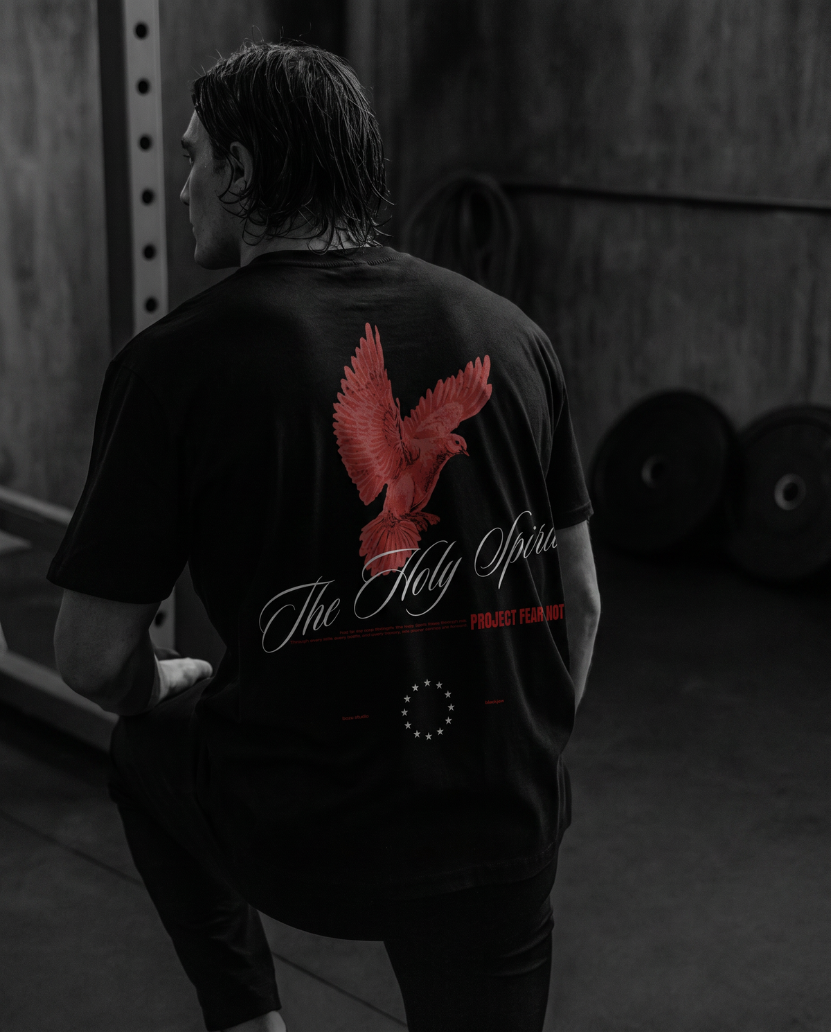 Heavy Cotton Boxy Tee  - "The Holy Spirit" Graphic // PROJECT : FEAR NOT