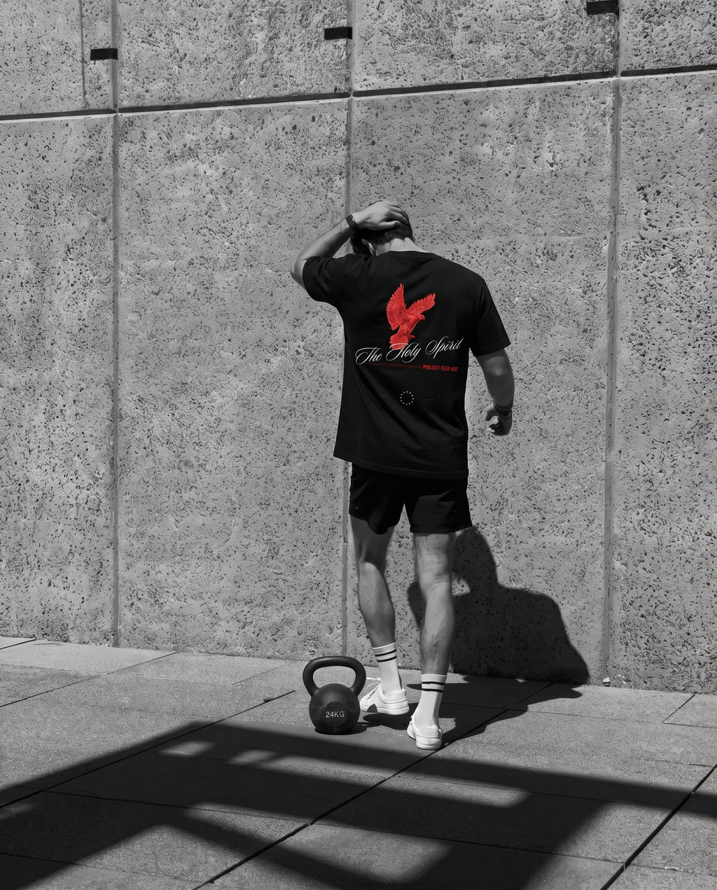 Heavy Cotton Boxy Tee  - "The Holy Spirit" Graphic // PROJECT : FEAR NOT