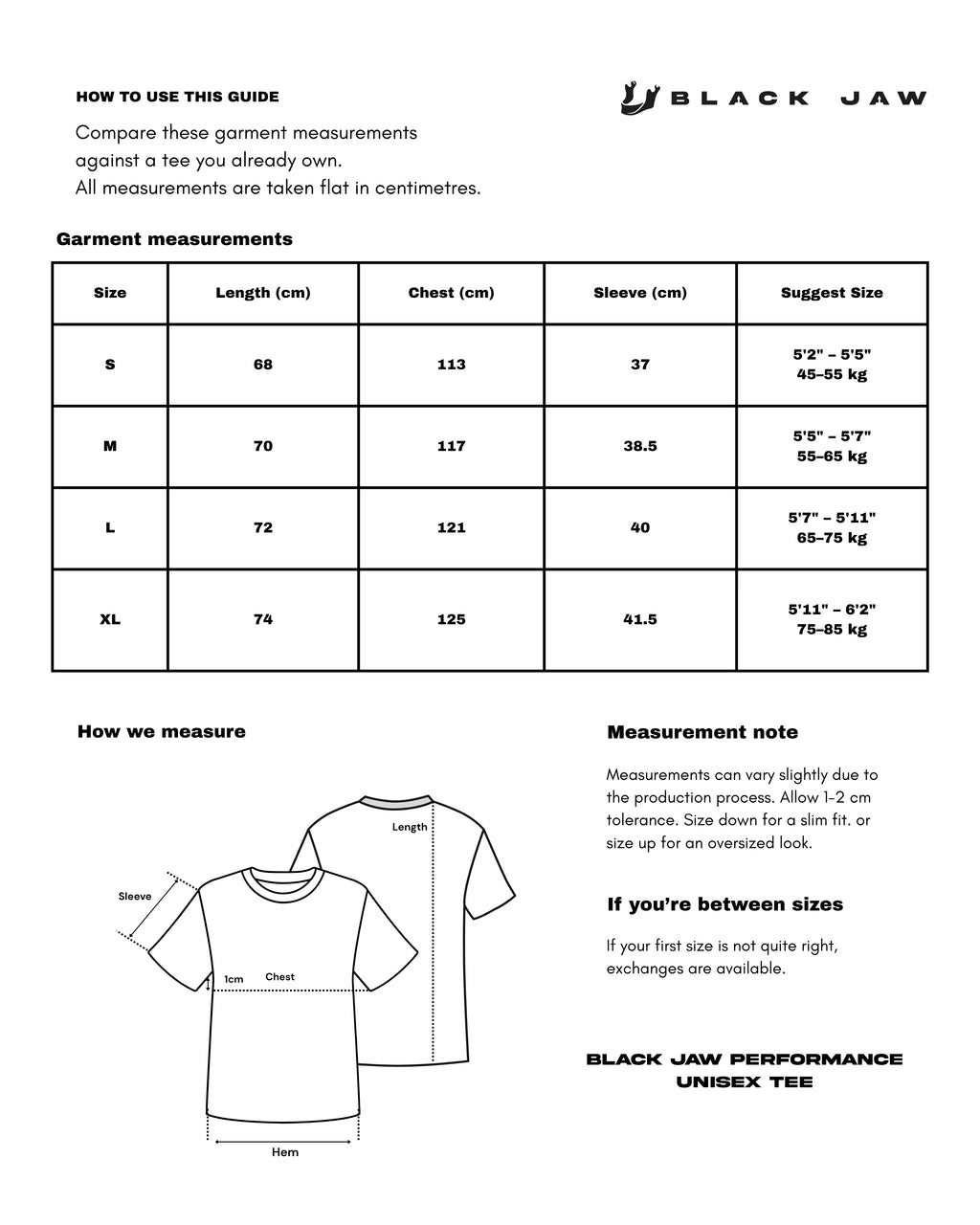 BLACKJAW Performance Unisex Tee