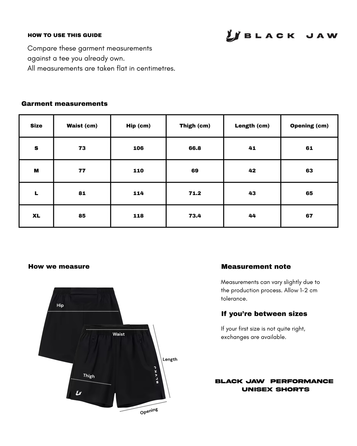 BLACKJAW Performance Unisex Shorts